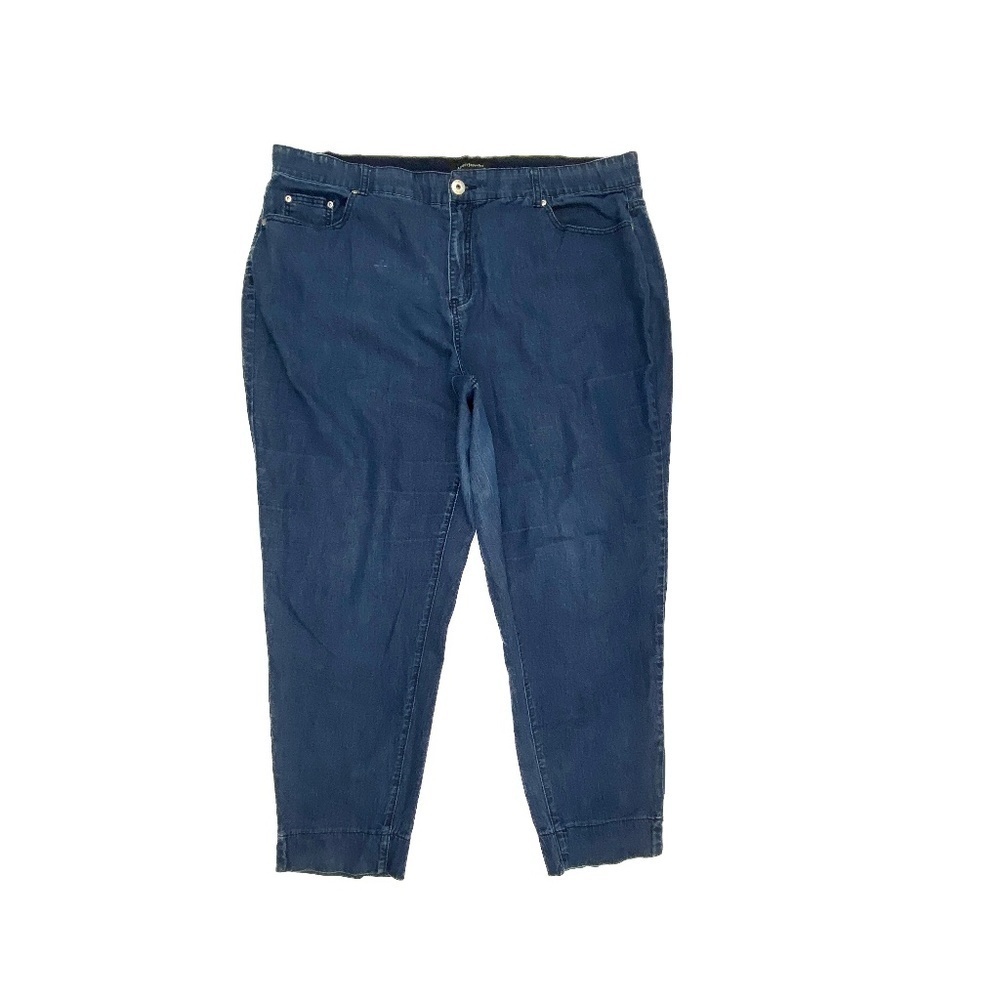 Ashley Stewart Skinny Leg Women's‎ size 22 Dark Wash BLue Denim Jeans
